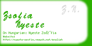 zsofia nyeste business card